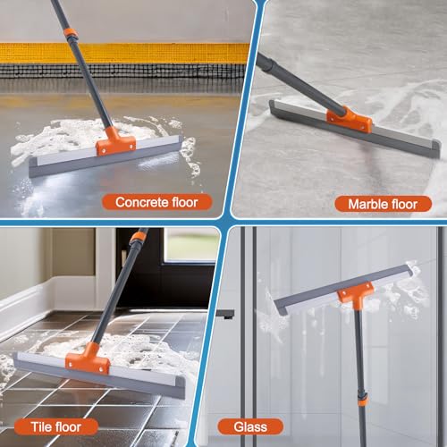 Rubber Floor Squeegee with Extendable Long Handle - view 3