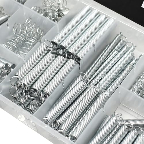 200Pcs Spring Assortment Kit, 20 Different Size Zinc Plated Extension and Compression Springs for Shops and Home Repairs Replacement Kit - view 5