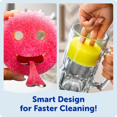 Scrub Mommy Kitchen Sponges - Dual-Sided Dish Sponges for Scrubbing - Non-Scratch Cleaning Sponges for Washing Dishes, Bathroom & Multi-Surface Cleaning - Online Exclusive (3 Count) - view 4