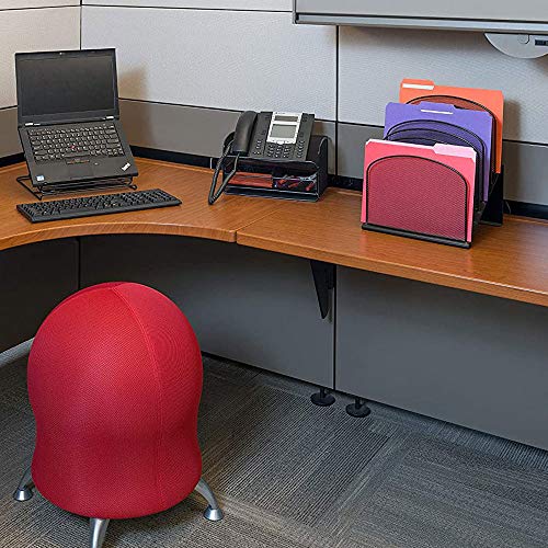 Onyx Desk Organizer, 8 Tiered Vertical Compartments, Office and Classroom Mailbox, Paper and Mail Sorter, Steel Mesh, Black - view 2