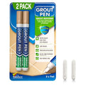 Grout Pen Beige Tile Grout Paint Marker - 2 Pack w/Extra Tips (7mL)