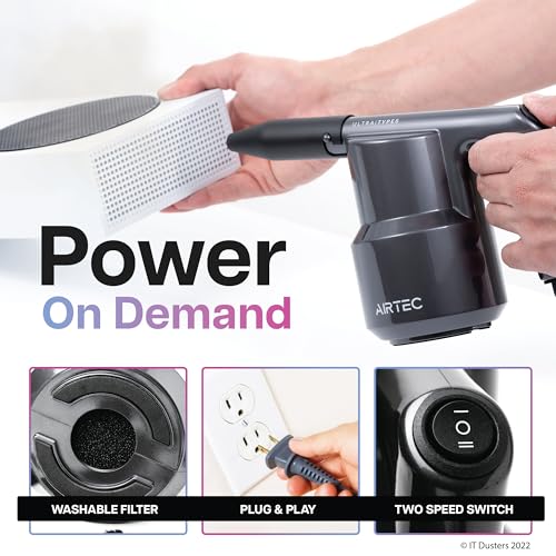 AirTec Ultra Electric Air Duster Blower for PC, Laptop, Console, Electronics and Home Cleaning, Environmental Alternative to Spray air can Duster Keyboard Cleaner (Type 6) - view 4