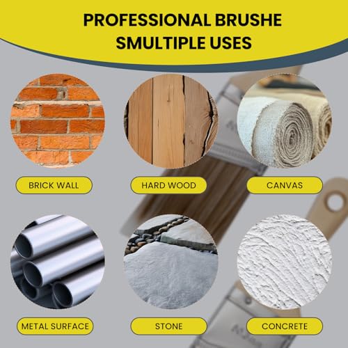 3-Pack 2 Inch Angled Paint Brushes, Sash Brushes for Trim & Wall - view 7