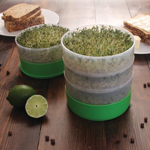 Deluxe Seed Sprouter with 4 Growing Trays and 1 Seed Packets, (Alfalfa Seeds) Easily Grow Sprouts Indoors for a Healthy Lifestyle - view 6
