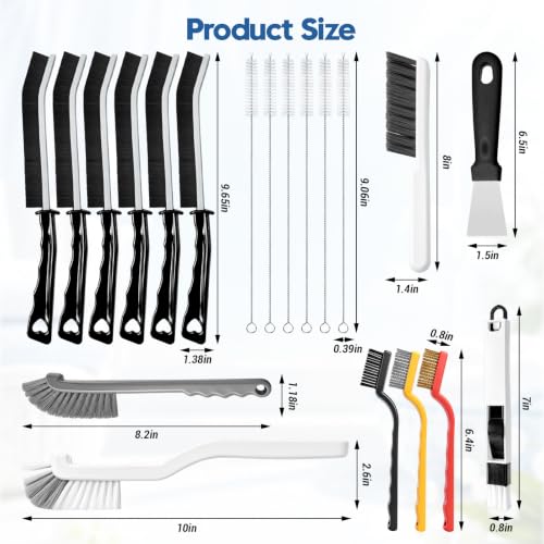 20 Pcs Crevice Cleaning Brush,Multifunctional Grout Brush and Straw Brush - view 2