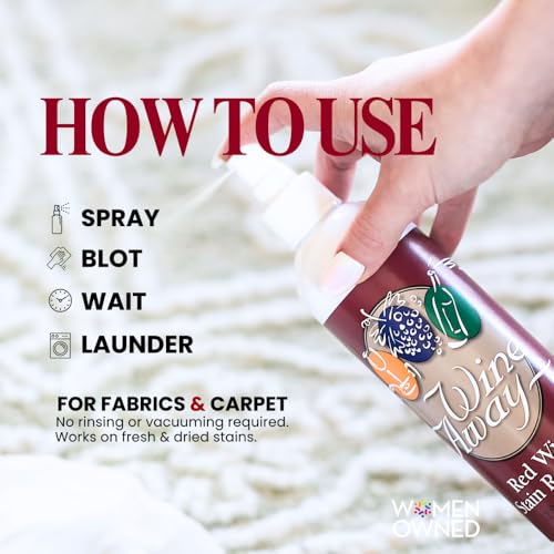 Red Wine Stain Remover, 12oz - Removes Wine Spots, Perfect Fabric Upholstery & Carpet Cleaner Spray Solution, Spray on Stain Wash & Resolve Laundry to Vanish Stain, Citrus Scent (Pack of 2) - view 3
