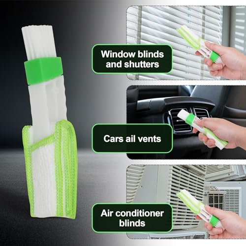 4 Pcs Blind Duster Kit, 7-Finger & Vent Tools, Yellow+Green - view 4