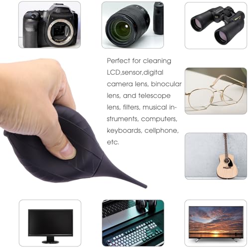 2 Pack Silicone Air Blower Blaster Pump Dust Cleaner with Cleaning Brush Cloth, Camera Cleaning Kit Camera Lens Blower, for Sensor LCD Screen Microscopes Musical Instruments Keyboards Laptop - view 4