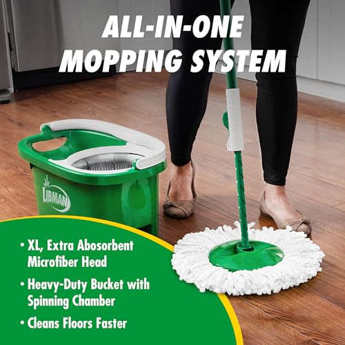Libman Tornado Spin Mop System with Bucket & Wringer, 1 Refill Head - view 2