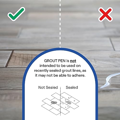 Grout Pen Brown Tile Grout Paint Marker - Narrow 5mm Tip (7mL) - 3 Pack - view 5