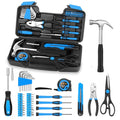 39-Piece Basic Household Tool Set with Toolbox Storage Case, Blue