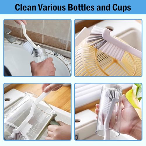 12Pcs Crevice Cleaning Brush Set, Multifunctional Recess Grout Hard-Bristle Cleaning Brush Supplies for Sink, Bathroom, Window, Corner, Bottle, Teapot for Oven Cleaning Tool Non-Scratch - view 6