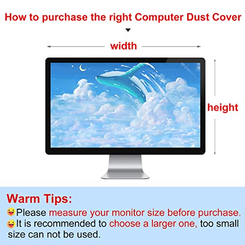 27 inch Computer Monitor Dust Cover, Screen Protective Sleeve Compatible with iMac 27" Desktop Computer, Anti-Static Dustproof LCD/LED/HD Panel Case,Velvet - view 7