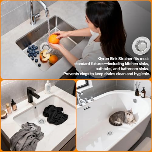 Kitchen Sink Drain Strainer 3-Pack, Food Catcher Drain Cover, 3.5" Fit - view 4