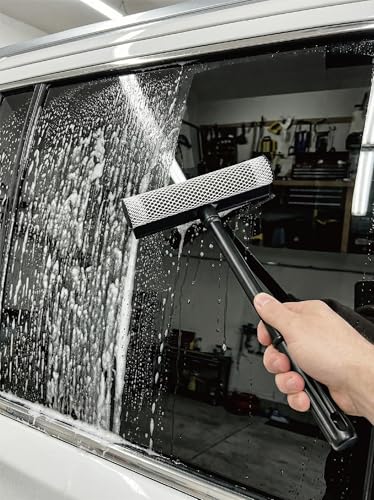 2 in1 Window Squeegee for Car, Window Cleaning Tool with 16inch Long Handle - view 6