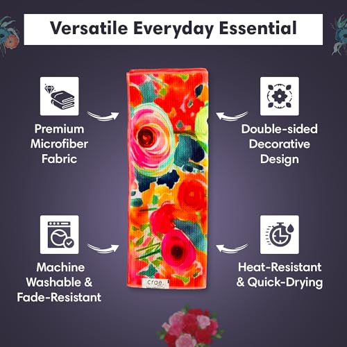Microfiber Hand Towel & Washcloth Set, Double-Sided Waffle Weave Set of Two - view 3