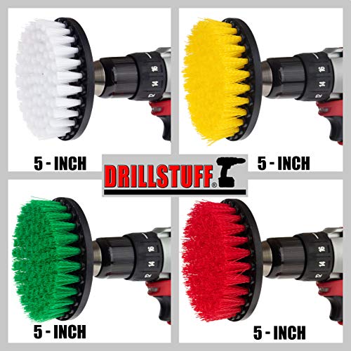 Cleaning Supplies - Drill Brush Power Scrubber Multi Use Kit - Deck Brush - view 7