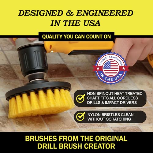 Electric Nylon Drill Brush Attachment Set for Bathroom Cleaning - view 3