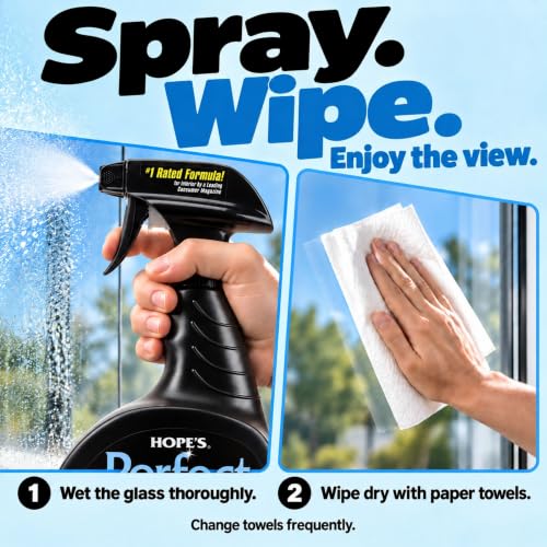 Perfect Glass Cleaner, Streak-Free, Ammonia-Free Window, Mirror, Screen, and Shower Door Cleaner, Indoor and Outdoor Glass Surfaces, 32 Fl Oz Spray Bottle and 67.6 Fl Oz Refill, Pack of 1 - view 6