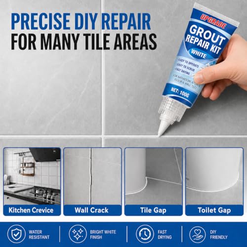 Tile Grout Repair Kit, 2 Pack Fast Drying Grout Sealer Tube - view 5