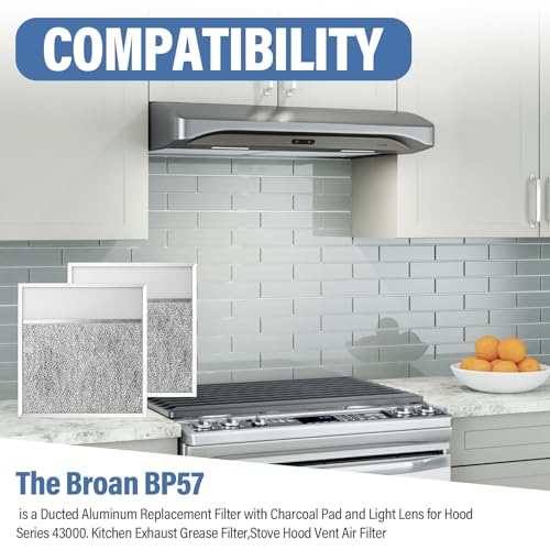 BP57 Range Hood Aluminum Grease Air Filter with Light Lens - view 5