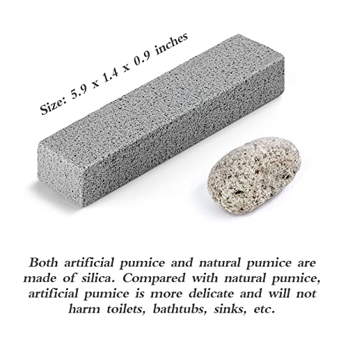 6 Pack Pumice Stone for Toilet Cleaning, Hard Water Rings & Stains - view 3