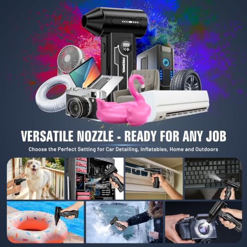 Compressed Air Duster, 130000RPM Cordless Electric Air Blower - view 5