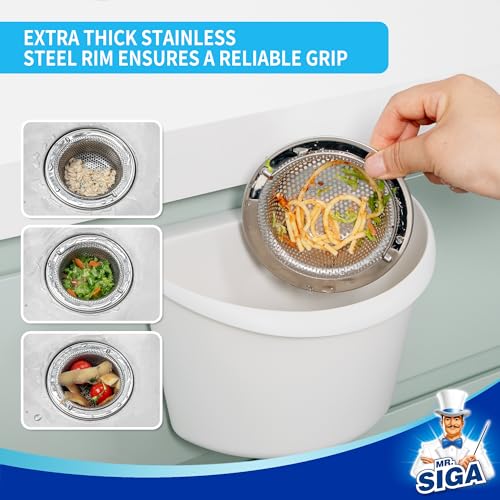 Kitchen Sink Strainer, Stainless Steel Sink Drain Strainer, 2 Pack - view 7