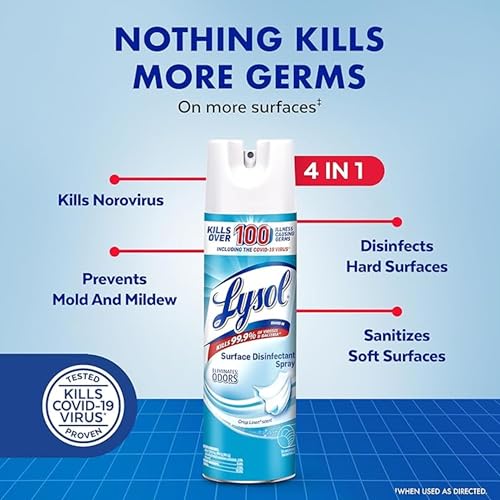 Disinfectant Spray, Sanitizer, Crisp Linen & Mango, 19 oz, 3 Pack - view 2