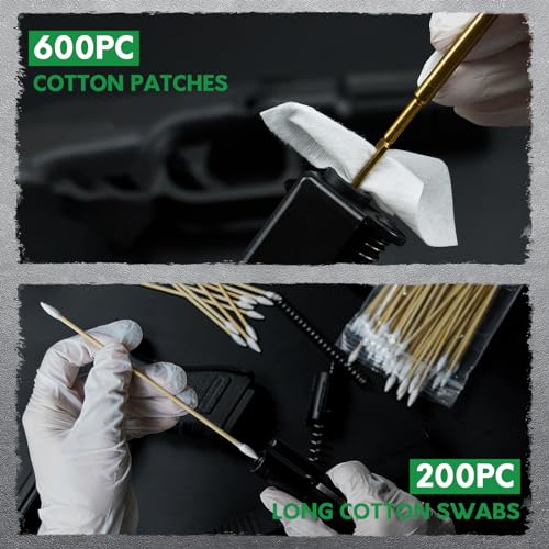 Gun Cleaning Kit - 2" Cleaning Patches and 6" Cotton Swabs - view 3