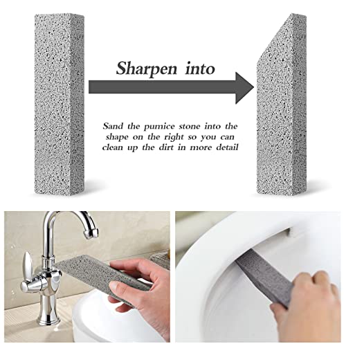 6 Pack Pumice Stone for Toilet Cleaning, Hard Water Rings & Stains - view 6