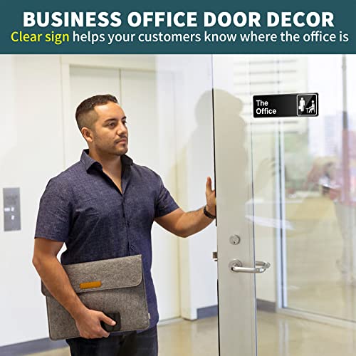 The Office Sign, 9 × 3 Inch Main Official Self Adhesive Office Sign for Door or Wall, Easy Installation, Premium Acrylic Design for Your Home Office/Business, Best Gift for Fans of The Office - view 3