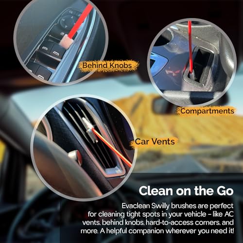 Swilly Original Disposable Crevice Brushes - 100 Pack - Versatile Cleaning Tool for Tight Spaces, Window Tracks, Keyboards, Car Vents, and Household Use (Blue) - view 4