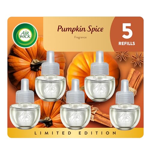 Plug Refills, Pumpkin Spice Scent, Essential Oils,5 count