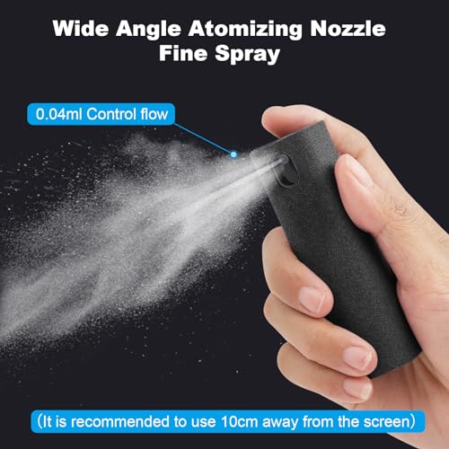 6 Pack Screen Cleaner 3-in-1 Touchscreen Mist Cleaner Spray and Microfiber Cloth Built-in Cleaning Solution Portable Reusable Fingerprint-Proof Spray Bottle for Phone Laptop iPad TV Monitor Car Screen - view 4