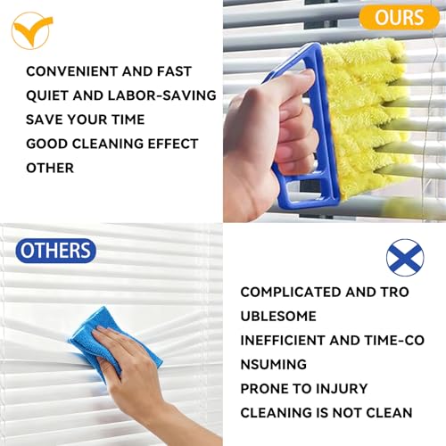 2 Pcs Blinds Cleaner Duster Tool 7 Finger Microfiber Washable Blind Cleaner - view 5