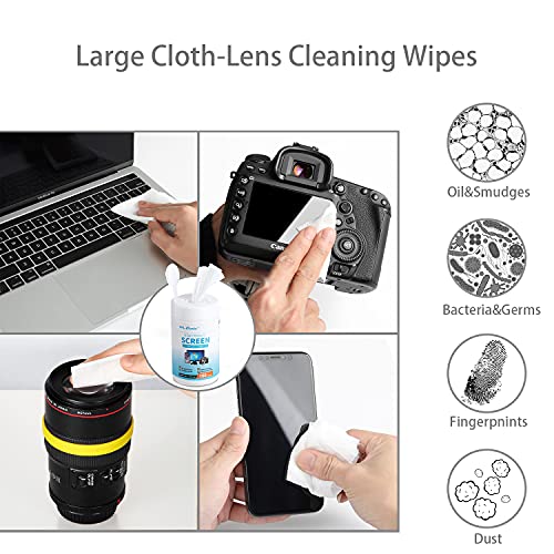 Monitor Wipes, Pre-Moistened Computer Screen Wipes for Electronics, Laptop Screen Wipes, Computer Monitor Cleaning Wipes for Glasses, Phones, Tablets, TV, LCD Screen - view 2