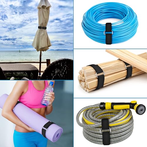 0.75"x19.7ft Hook and Loop Straps with 30 Buckles Adjustable Cut-to-Length Cable Ties - Reusable Nylon Fastening Tape Cable Straps for Storage or Organization (0.75in x 19.7ft) - view 7