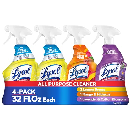 All Purpose Cleaner Spray, Lemon, Mango & Lavender, 32oz, 4 Pack