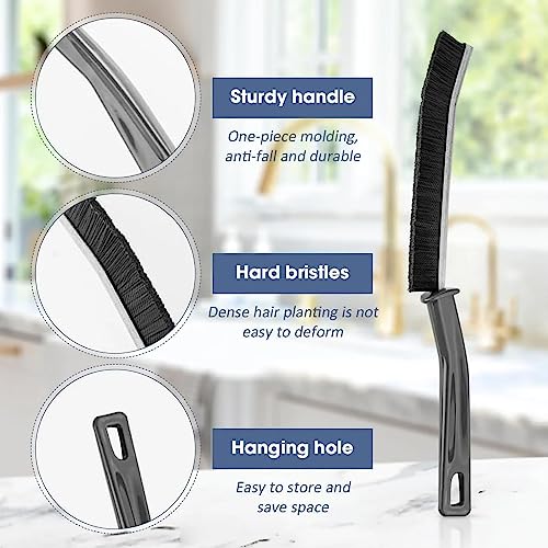 Crevice Cleaning Brush, Hard Bristle Small Cleaning Brushes, Grout Cleaner Brush, Toilet Brush, Scrub Brush for Shower Tile, Skinny Gap Cleaning Tools for Household Use, Bathroom, Kitchen (3) - view 5