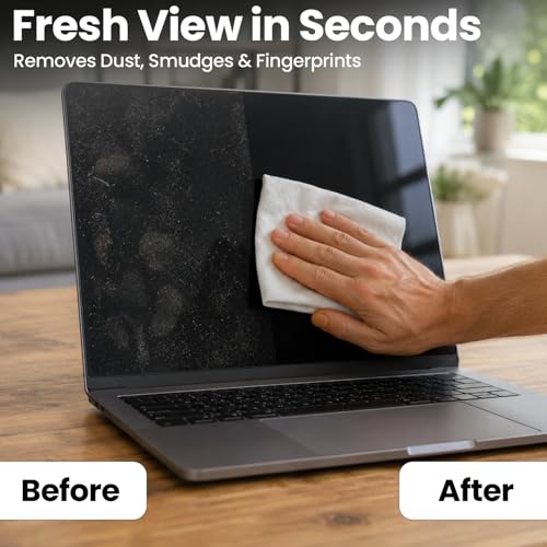 Screen Wipes (150 Pack) - Electronic Wipes, Computer Screen Cleaner Wipes for Electronics | Computer Screen Wipes & Laptop Cleaner, Phone Wipes, Car Screen Cleaner & More - Microfiber Included - view 5