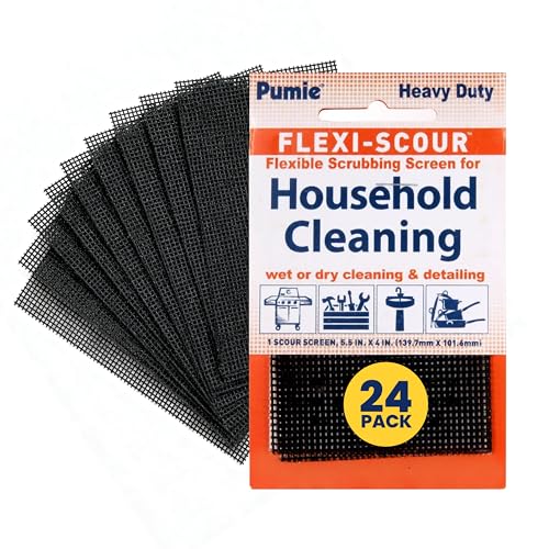 Flexi-Scour, Flexible Scrubbing Screen, Grills, Rust, 24-Pack