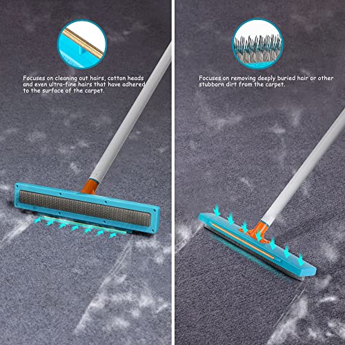 Carpet Rake-Carpet Hair Removal Tool-Carpet Rake to Fluff Carpet-Carpet Scraper Brush Rug Comb Pet Cat Fur Dog Hair Remover for Couch Furniture Carpet Broom - view 2