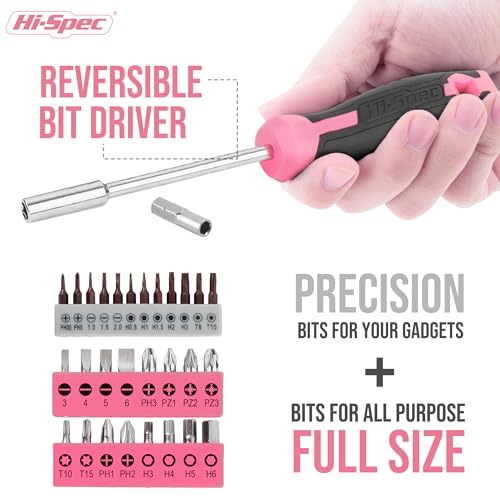 Tool Kit, General Household Hand Tool Set with Toolbox Storage Case, All-in-One Compact Toolkit for DIY & Dorm Use, Pink - view 3