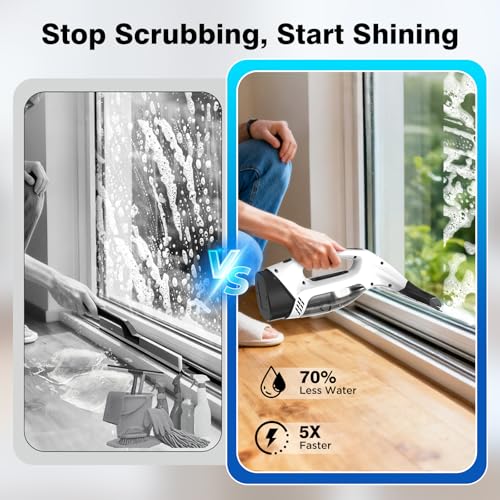 Window Vacuum Squeegee Cordless, 2000Pa Electric Window Cleaner Tool - view 3