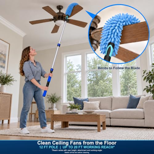 20ft High Ceiling Duster Kit with 5-12ft Extension Pole - view 4