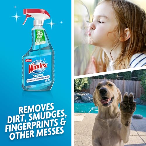 Glass and Window Cleaner Spray Bottle, Bottle Made from 100% Recovered Coastal Plastic, Original Blue, 23 fl oz - view 4
