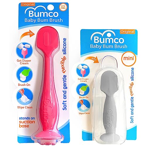 Bumco + Travel Diaper Cream Spatula Set (Pink & Gray)
