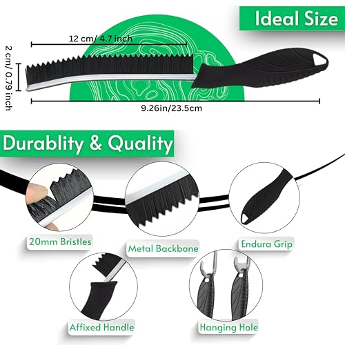 Hard Bristle Crevice Cleaning Brushes for Household use - Multifunctional Crevice Cleaning Tools for Housekeeping & Bathroom Cleaning Tools - Small Cleaning Brushes for Tight Spaces - view 2
