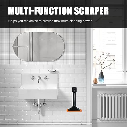 Small Silicone Window Squeegee, Car Windshield Water Blade Squeegee, Multifunctional Auto Squeegee with 5.9 Inch Blade and Non-Slip Handle for Car Window, Mirror, Home Cleaning (Black) - view 6